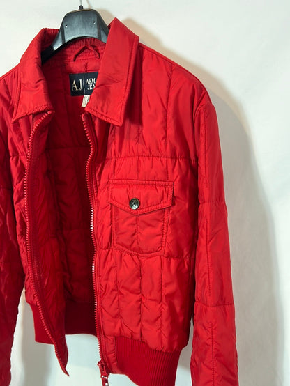 ARMANI JEANS. Chaqueta roja acolchada. T S