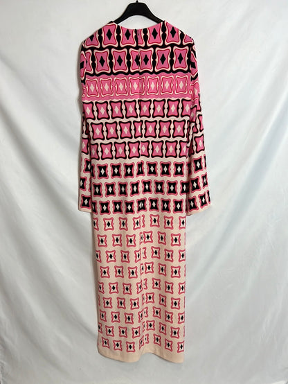 ZARA. Printed midi dress with tights. T.S.