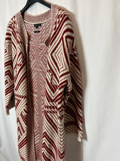 MASSIMO DUTTI. Kimono bicolor punto