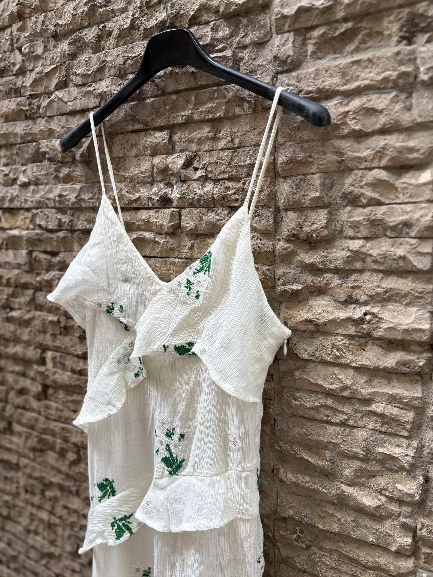 SALSA JEANS. Vestido largo con detalle de volantes