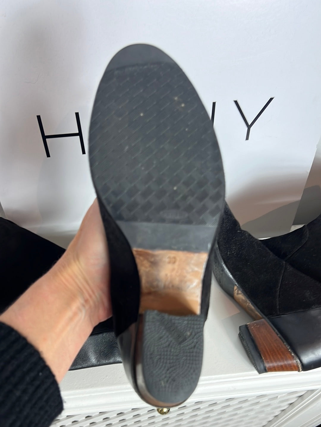 OTRAS. Botas alta piel doble textura. T 39