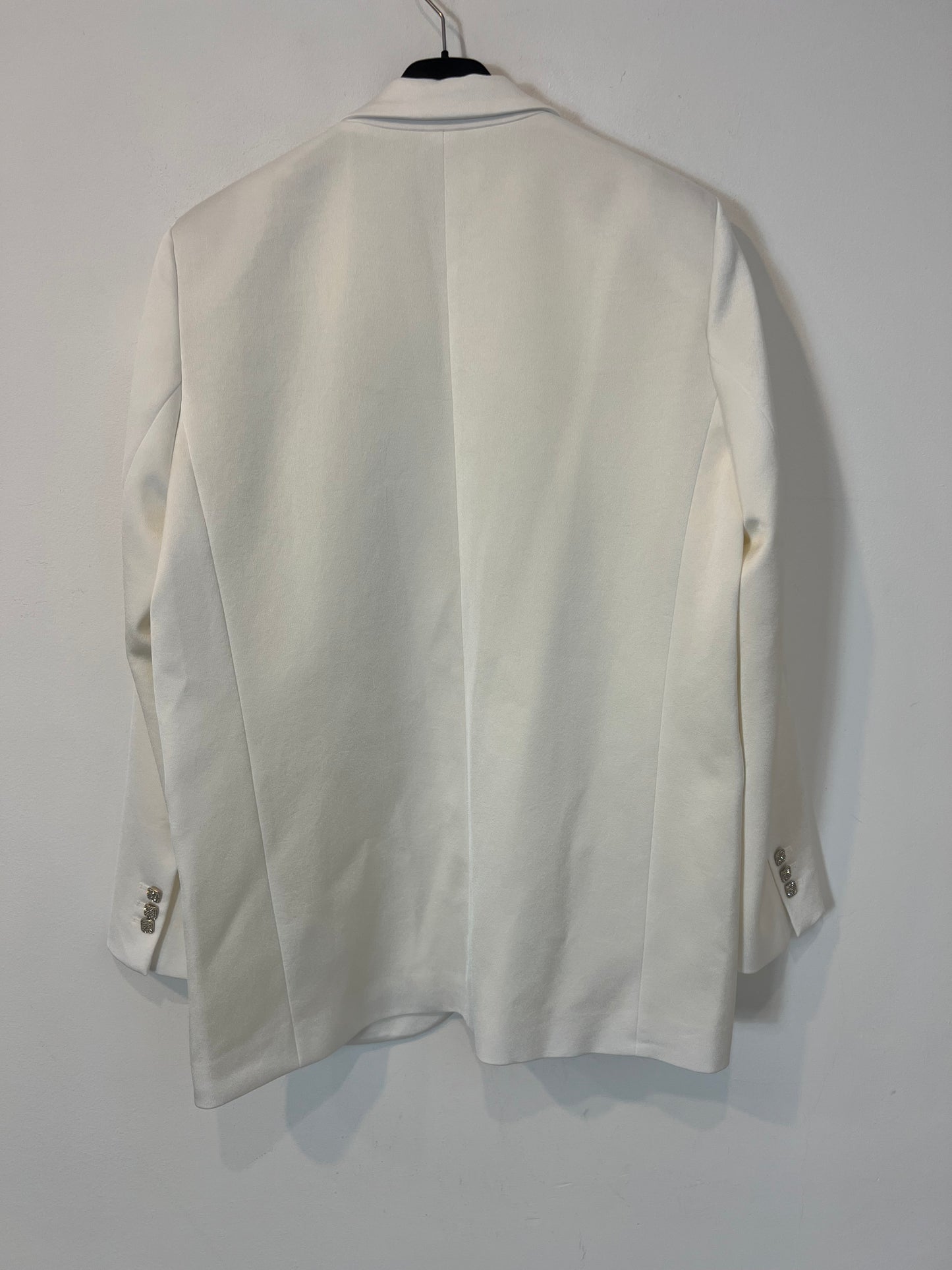 BA&amp;SH. White satin blazer T.2(m)
