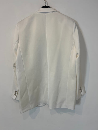 BA&amp;SH. White satin blazer T.2(m)