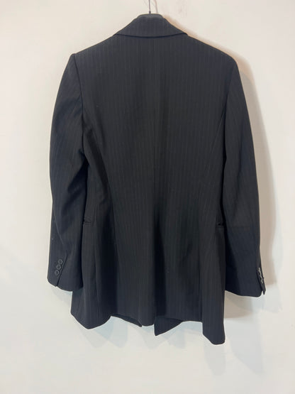 ZARA. Traje de chaqueta gris marengo rayas. T S