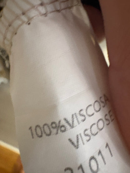 OTRAS. Vestido midi verde estampado. T M