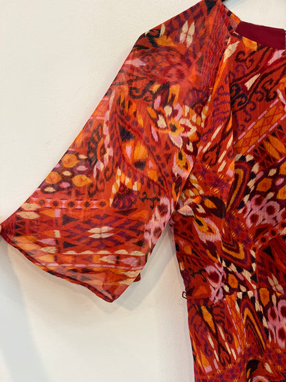 SCALPERS. Vestido estampado rojo  T.s