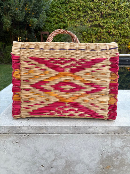 Cesta mimbre colores