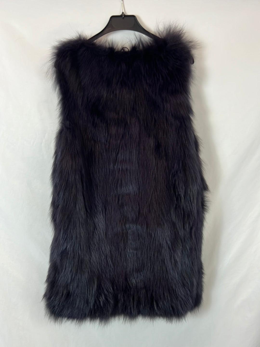 MAX&amp;MOI. Blue/purple fox vest, size 36