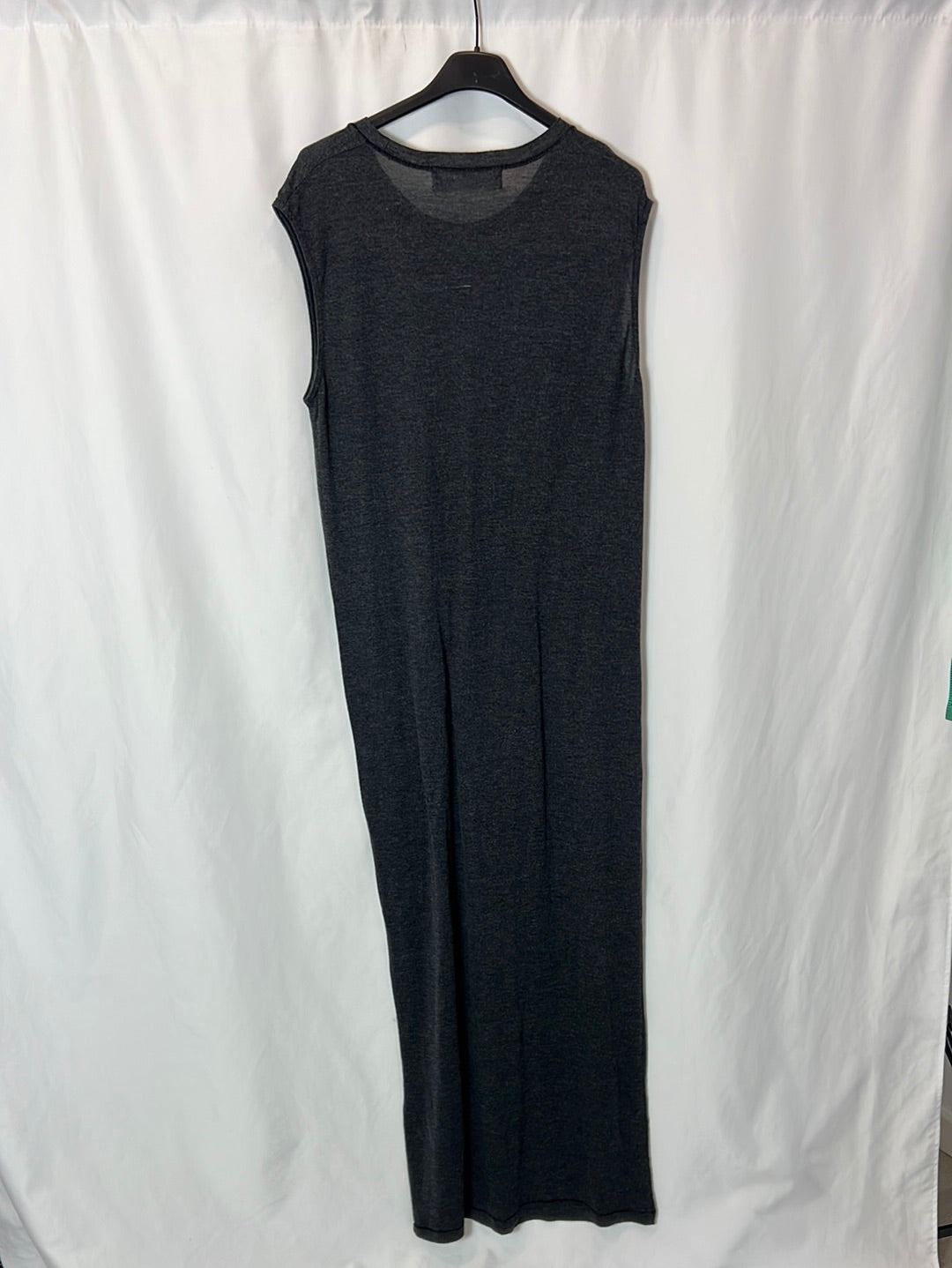 IRO. Long gray dress with gathered detail. TM