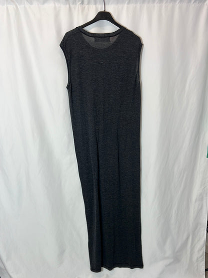 IRO. Long gray dress with gathered detail. TM