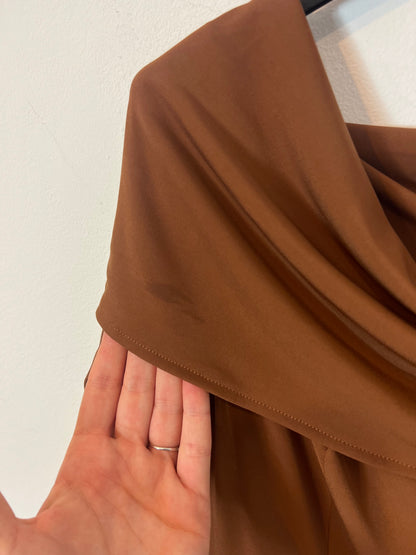 COOSY. Brown flowing maxi dress. XS