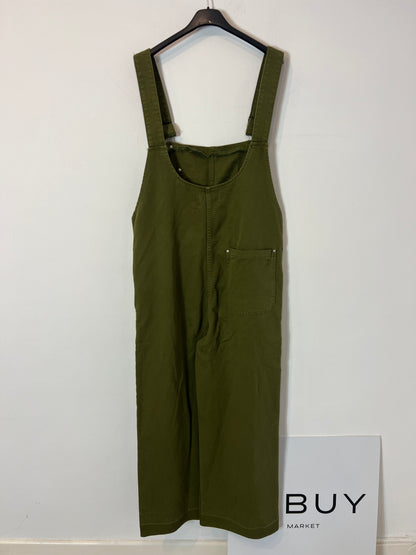 INTROPIA. Green denim jumpsuit for wide legs. TM