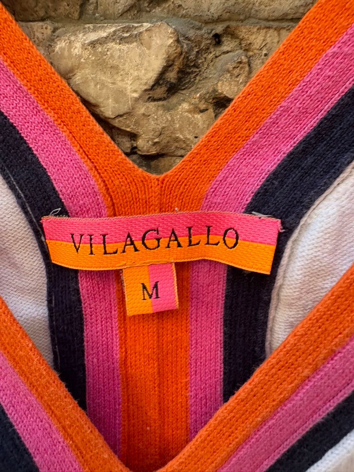 VILAGALLO. Jersey algodón cuello pico