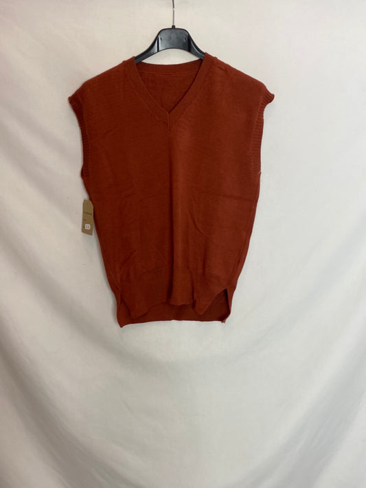 OTRAS. Chaleco punto teja. T.S