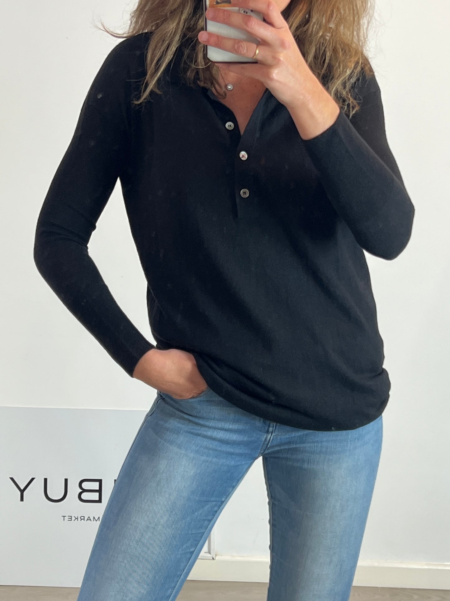 SHON MOTT. Vestido negro cashmere T.u(s)