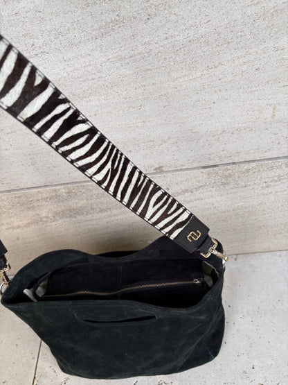 ZARA. Bolso negro piel shopper