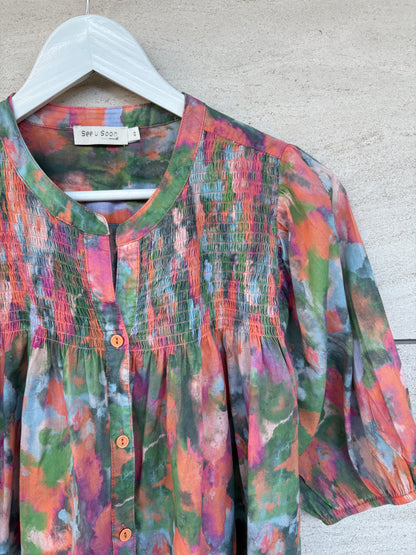 ZARA. Black stretch knit top. TL