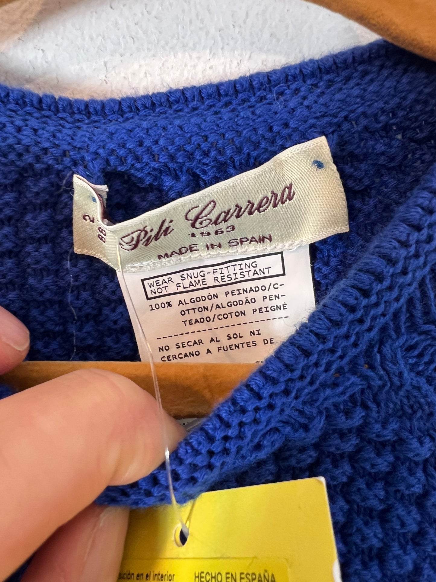 PILI CARRERA. Chaqueta punto azul. T 2 años