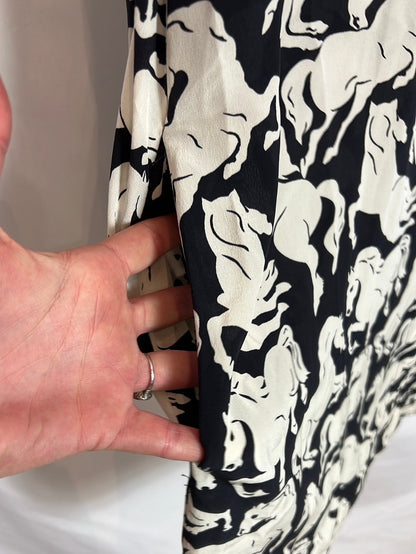 STELLAMcCARTNEY. Blusa larga /vestido seda estampado caballos. T 42