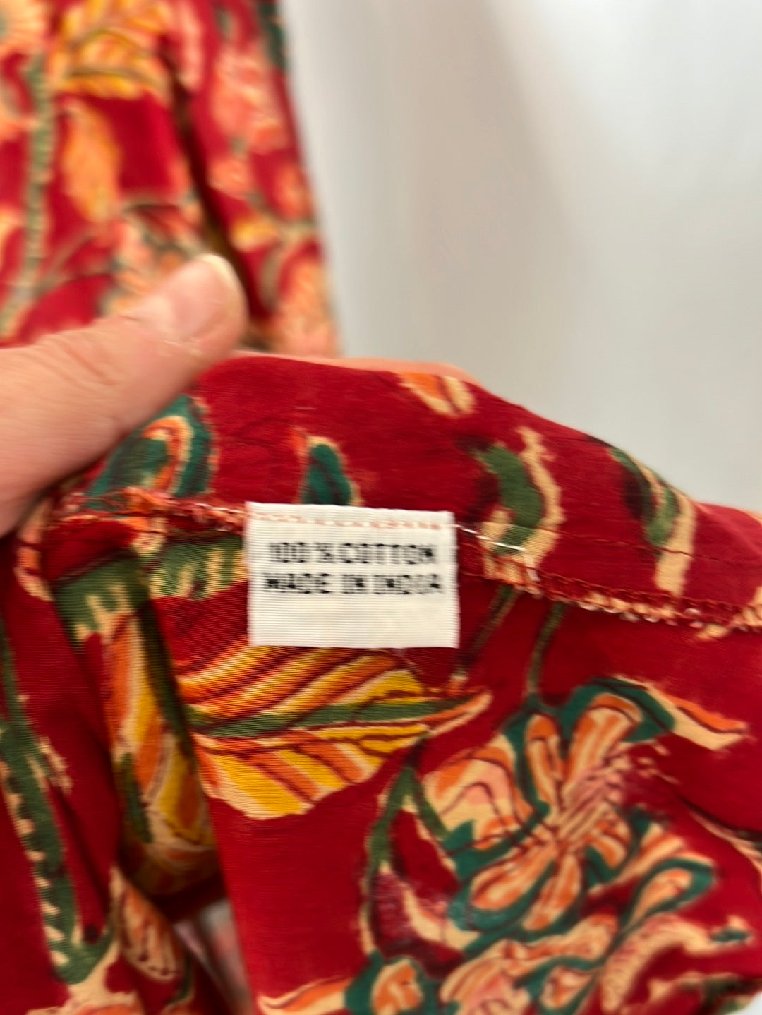 MANGALAM. Burgundy floral midi dress Ts/m