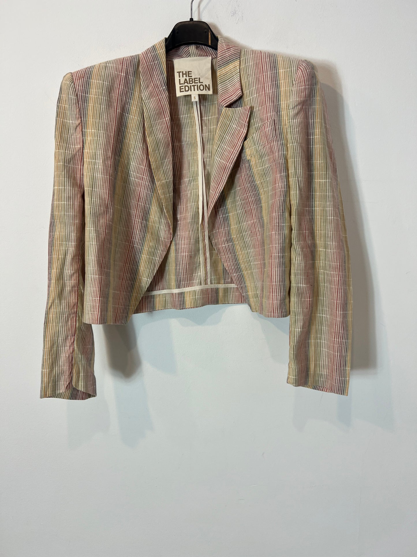 THE LABEL EDITION. Conjunto chaqueta y pantalón rayas. T XS/S