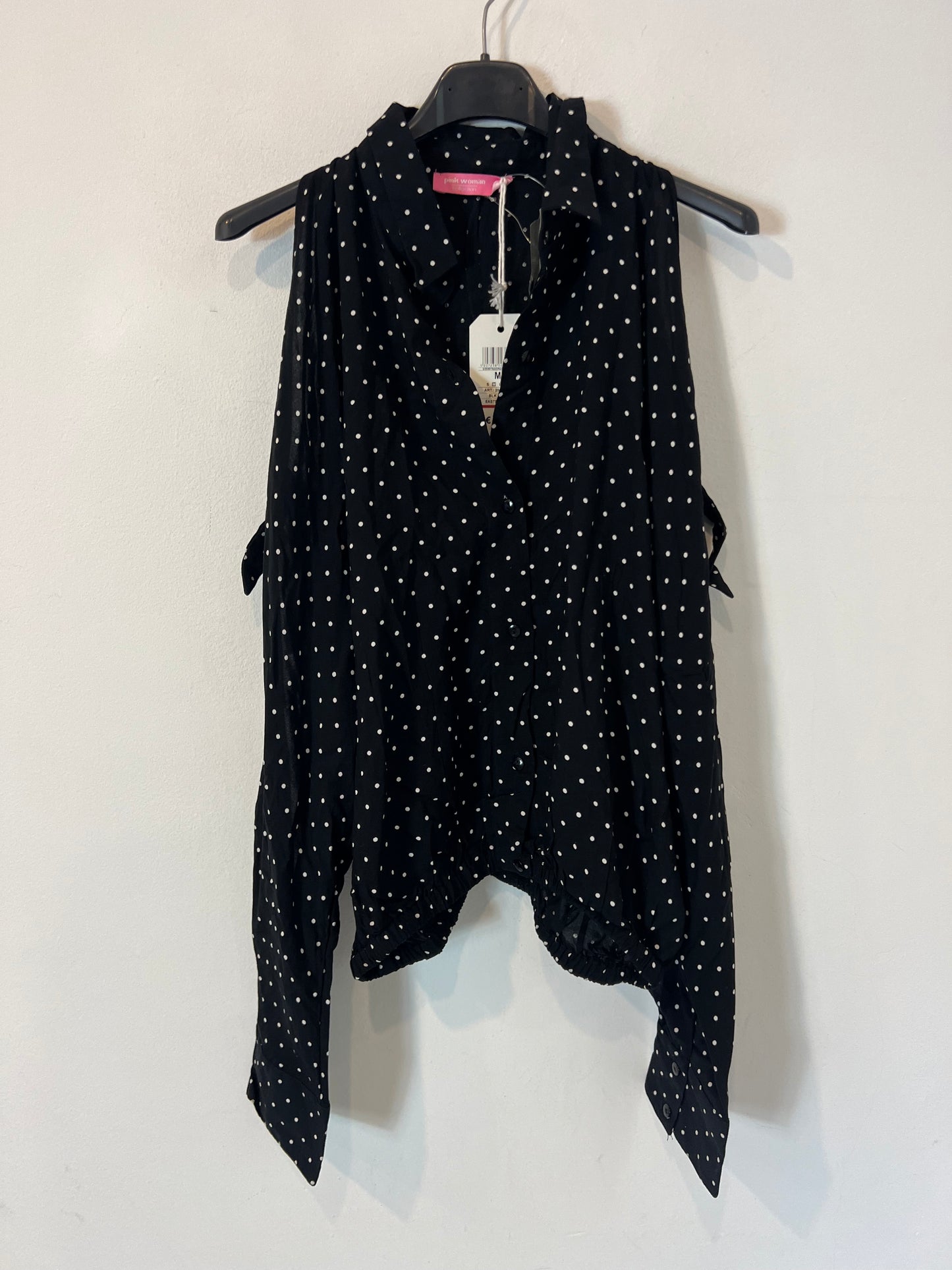 PINK WOMAN. blusa negra lunares (VARIAS TALLAS)