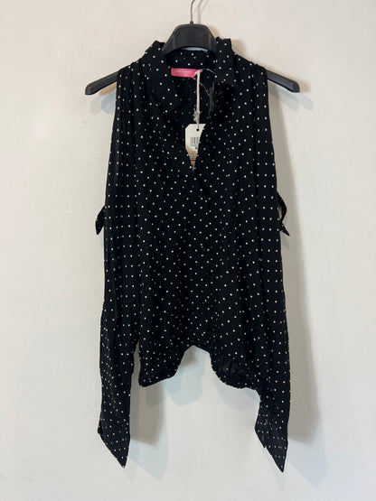 PINK WOMAN. blusa negra lunares (VARIAS TALLAS)
