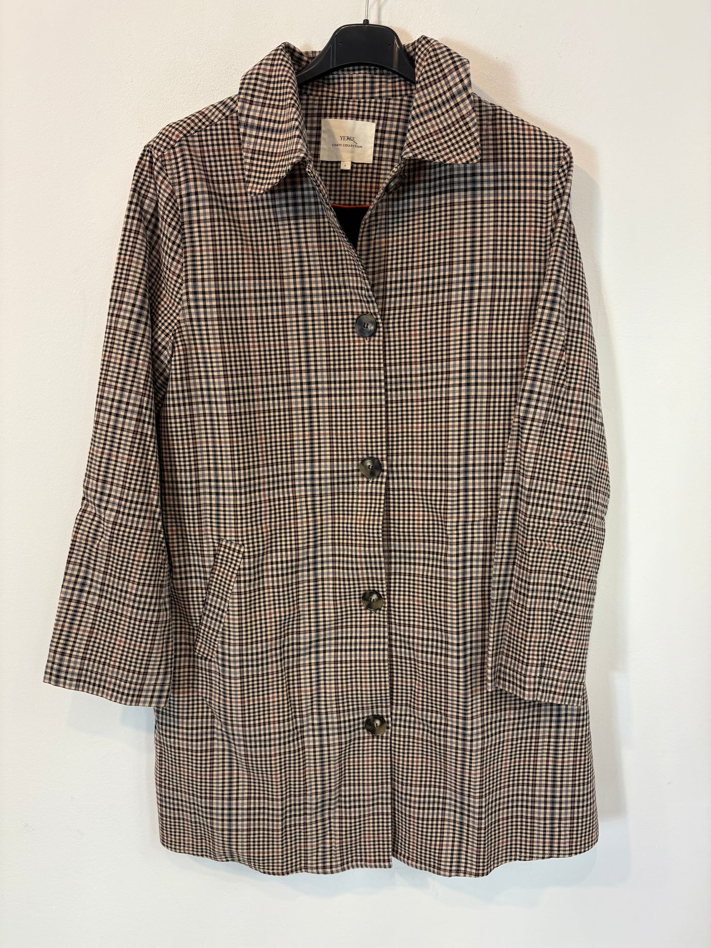 YERSE. Chaqueta cuadros ligera. T S