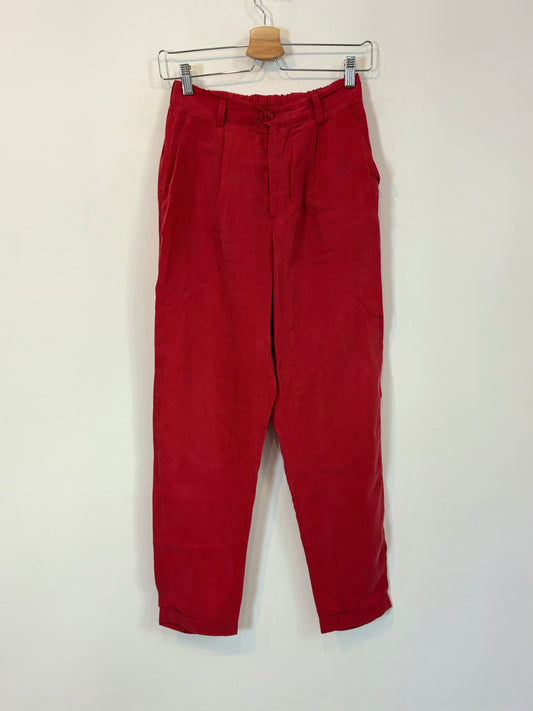 MARZI GENESI. Pantalón rojo fluido pinzas