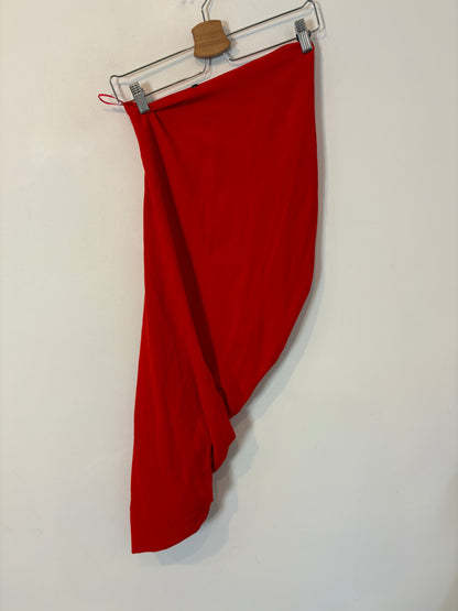 CORTANA. Falda midi asimétrica lana