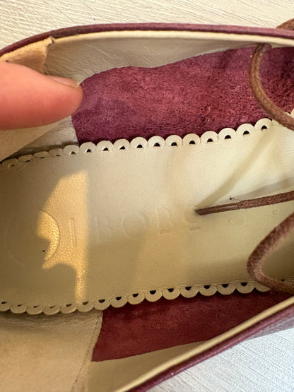 BOBO´S. Bailarina granate piel tiras