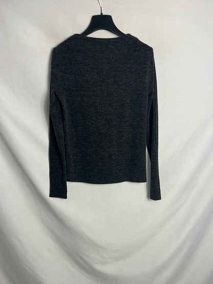 MANGO. Jersey gris oscuro. T XS
