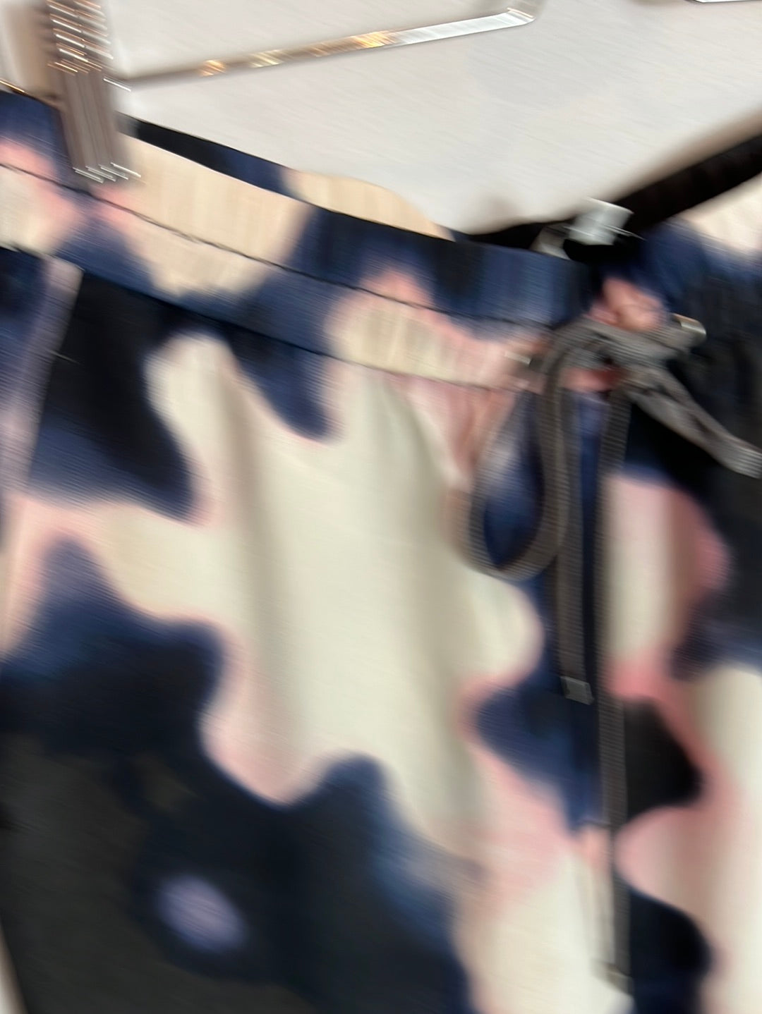 PHILLIP PLEIN. Printed silk trousers. Size 6 (40)