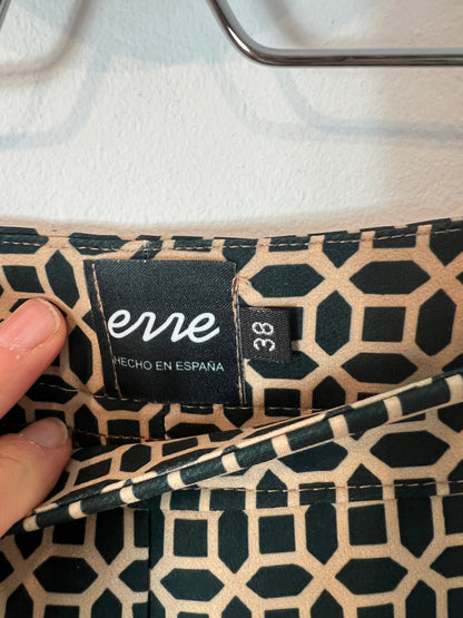 ERRE. Black printed trousers size 38