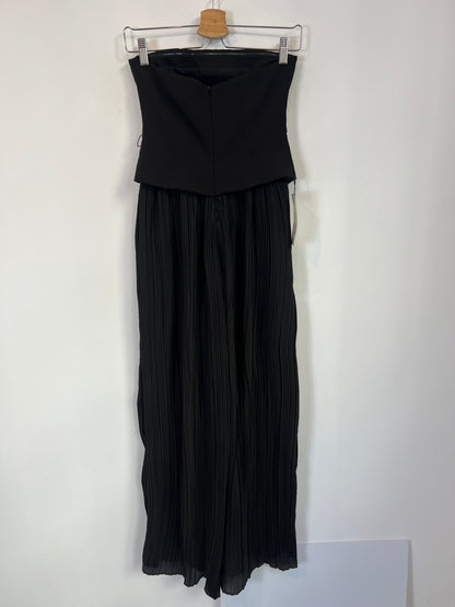 ZARA. Mono negro doble textura T.s