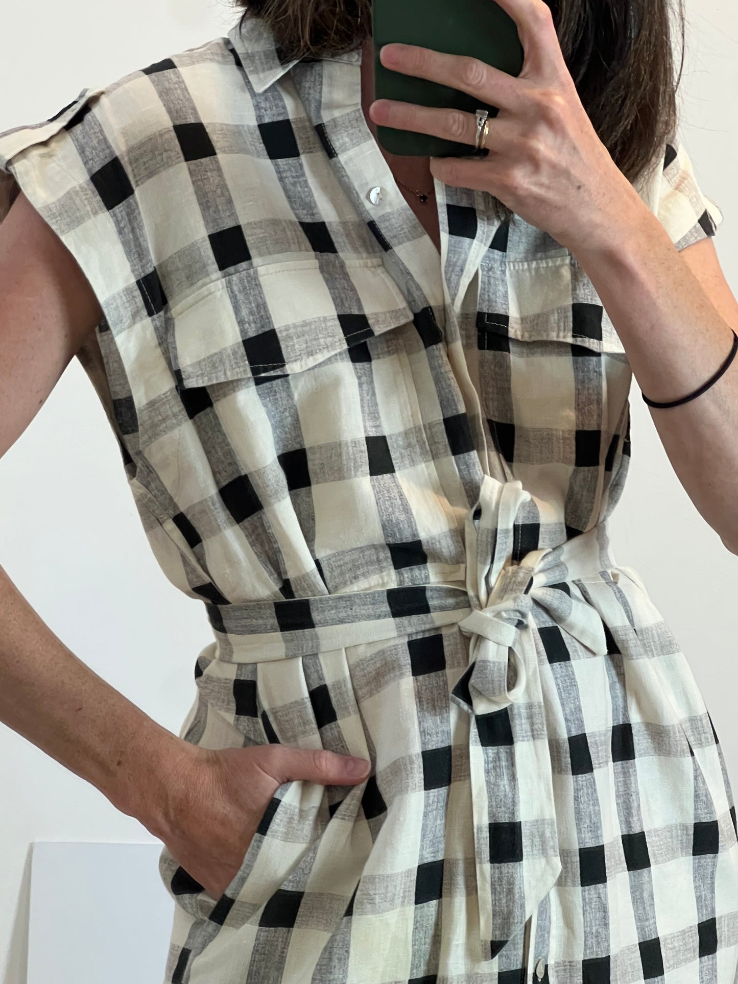 MASSIMO DUTTI. Linen shirt dress. T 34