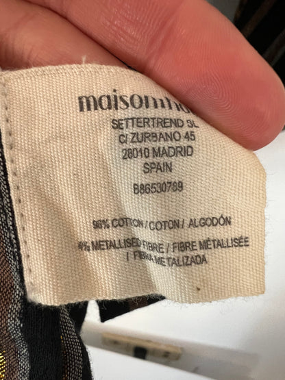 MAISON HOTEL. Black striped blouse Tu(S)