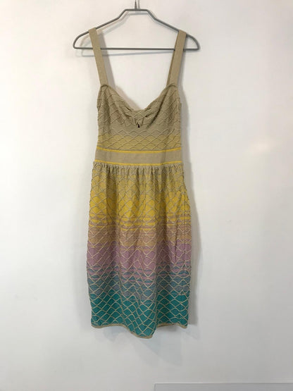 MISSONI. Vestido corto punto elástico multicolor