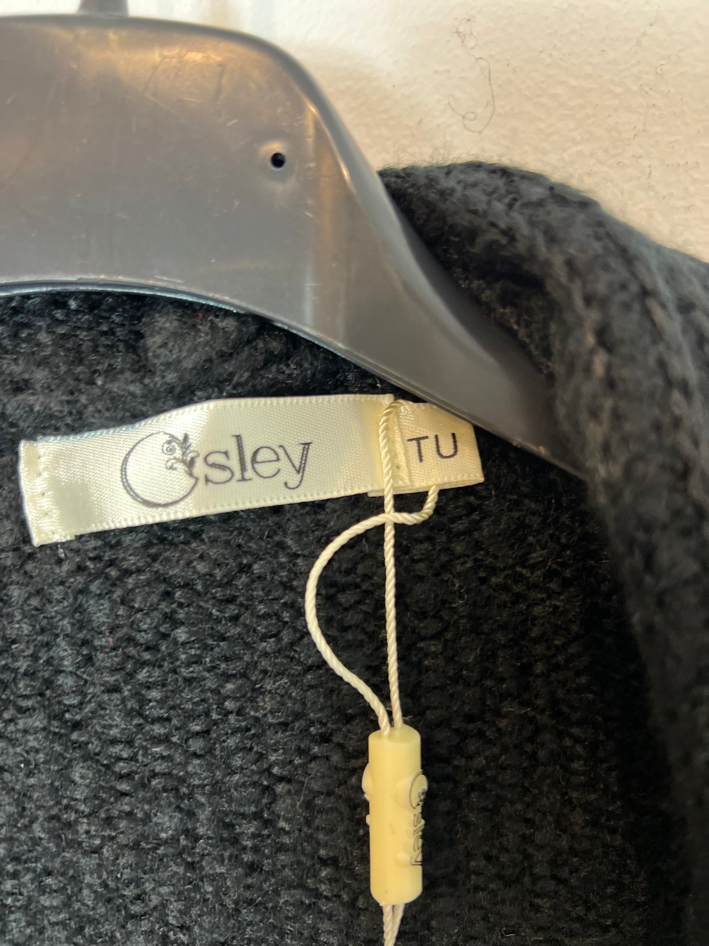 OSLEY. Black embroidered cardigan TU(M)