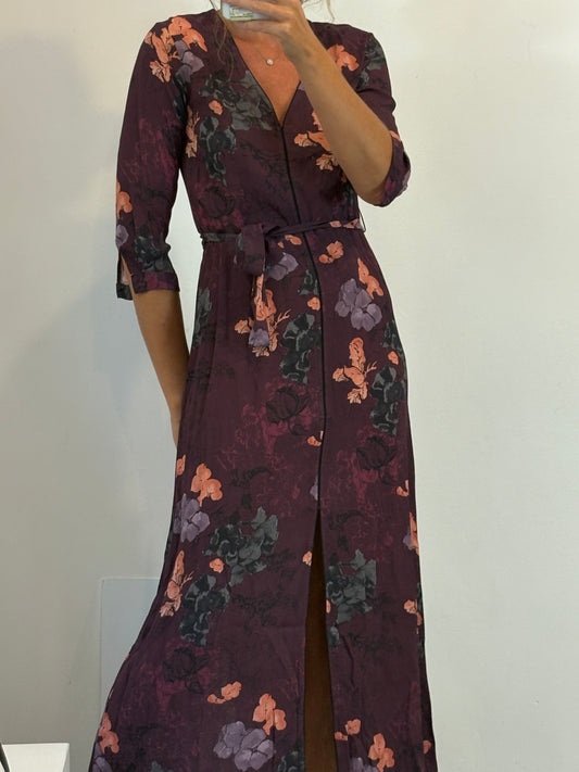 RDALAMAL. Vestido largo estampado aberturas. T 6 (36)