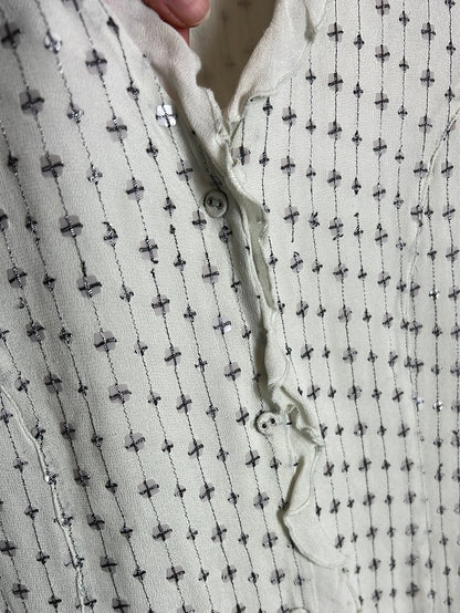 INTROPY. Buttoned chiffon and sequin dress. T 42