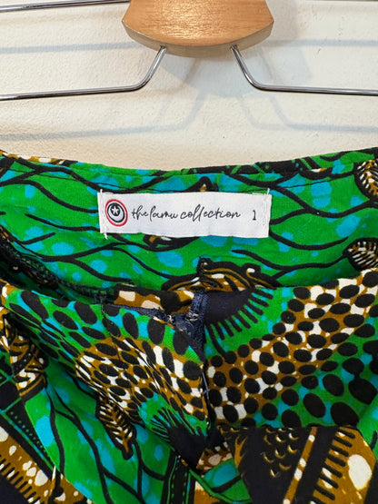 Bermudas estampado africano verdes