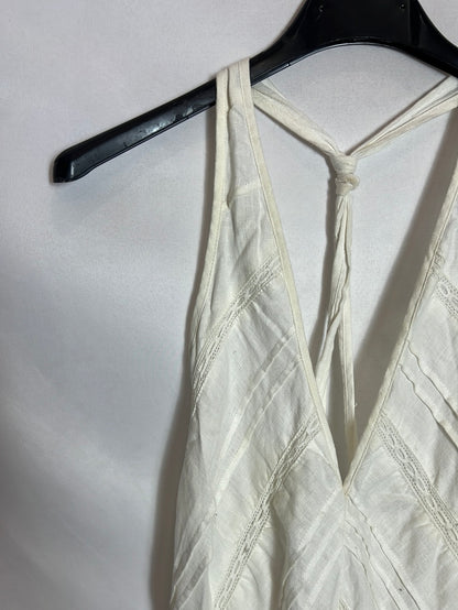 Long linen and charm dress. TS