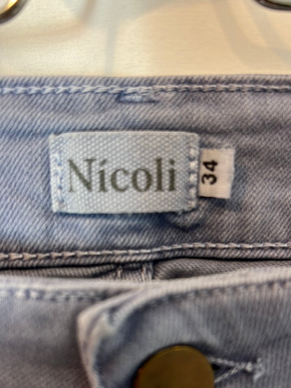 NICOLÍ. Pantalón corto azul botones T.34