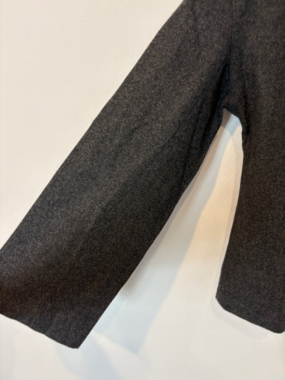 ZARA. Top gris fruncido con lana