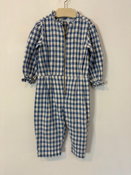 LA CASITA DE MITOS ROCA. Mono vichy azulón lino