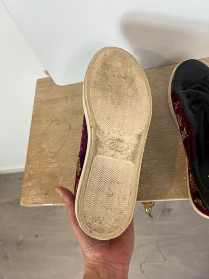 LOLA CRUZ. Zapatillas doble textura abalorios T.38