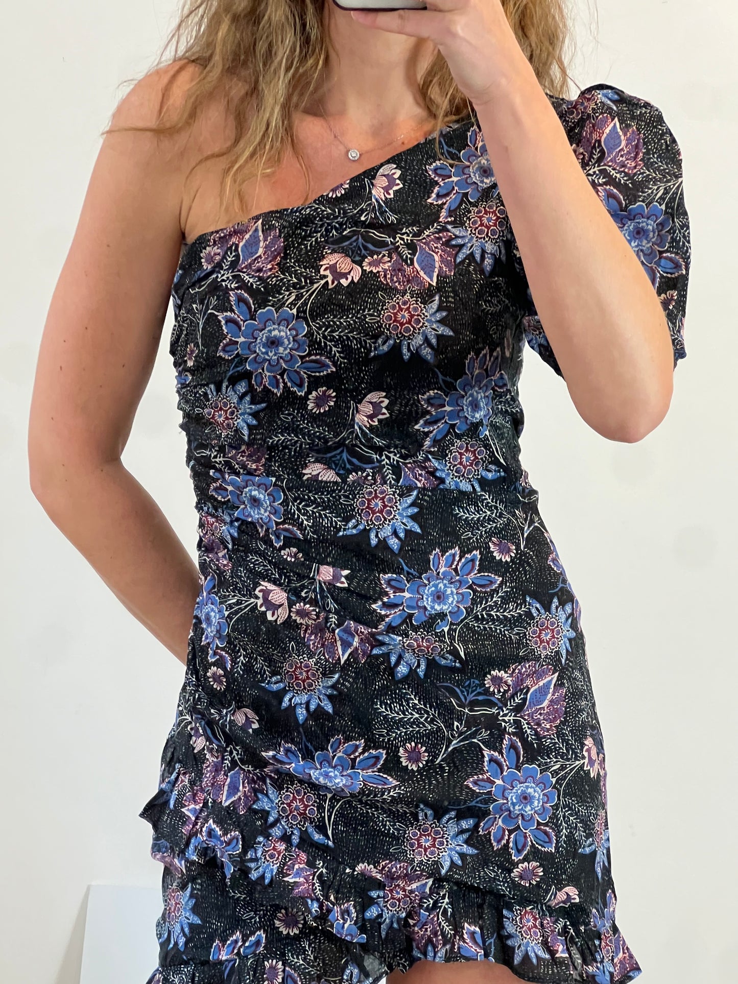 SOPHIE AND LUCIE. Vestido negro estampado  T.38
