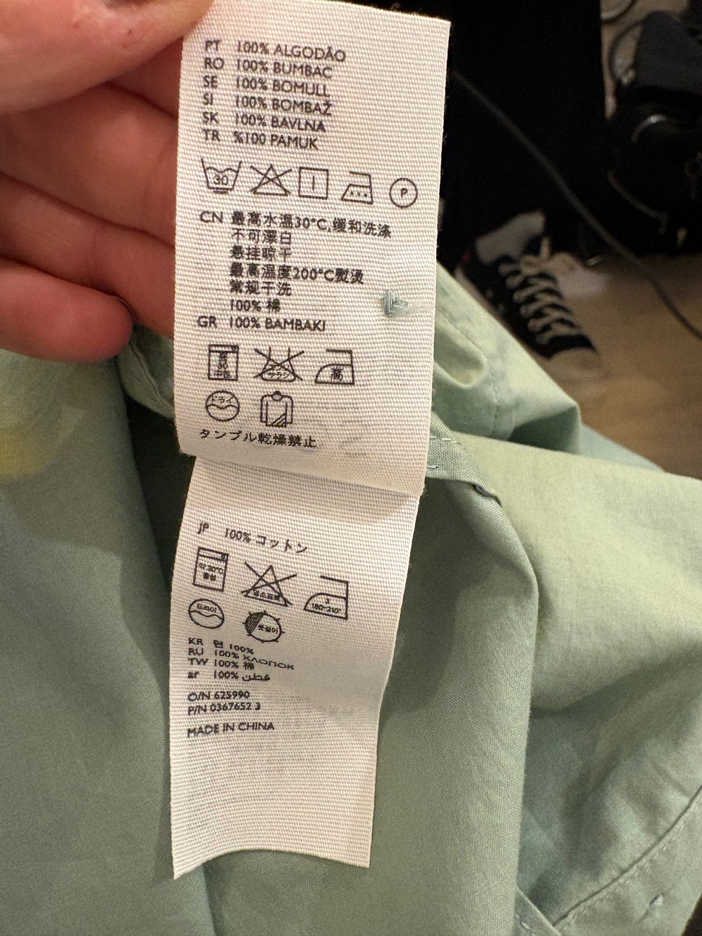 COS. Blusa fluida verde T.xs