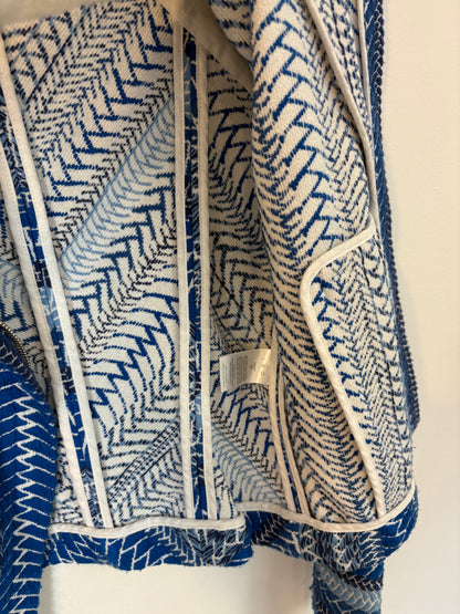 IRO. Chaqueta azul bordada